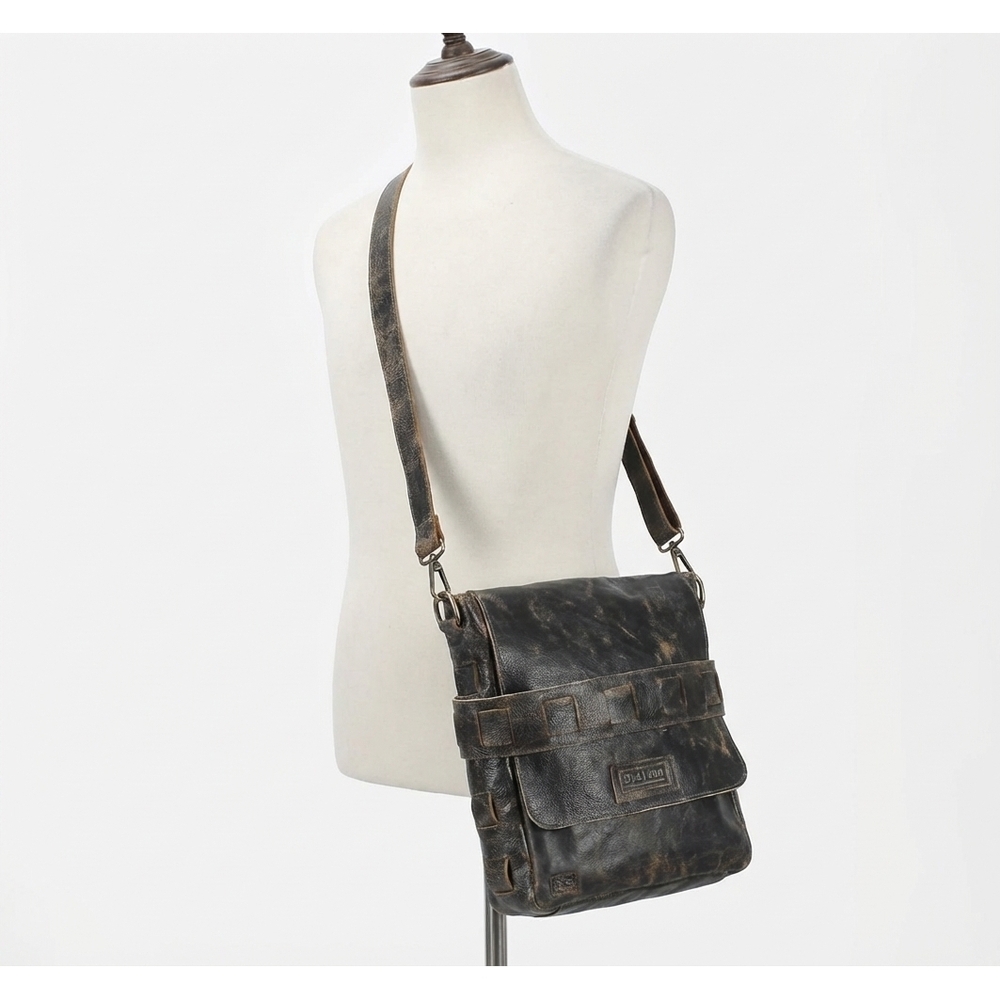 NEW BEDSTU kure messenger bag in black lux